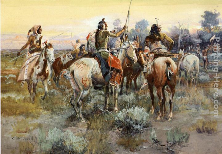 The Truce painting - Charles Marion Russell The Truce art painting